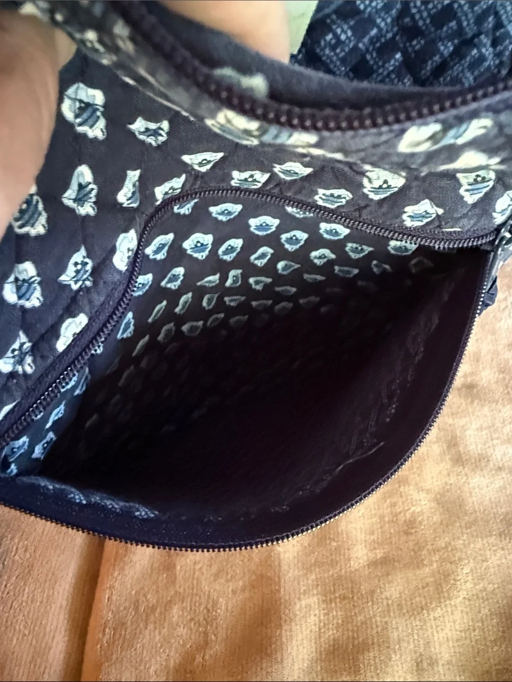 Vera Bradley Nantucket Navy Quilted Backpack with Blue Accent Pouch - Picture 10 of 12